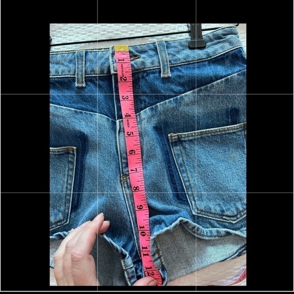 Sandro Paris Two-Toned Denim Shorts - Picture 11 of 13